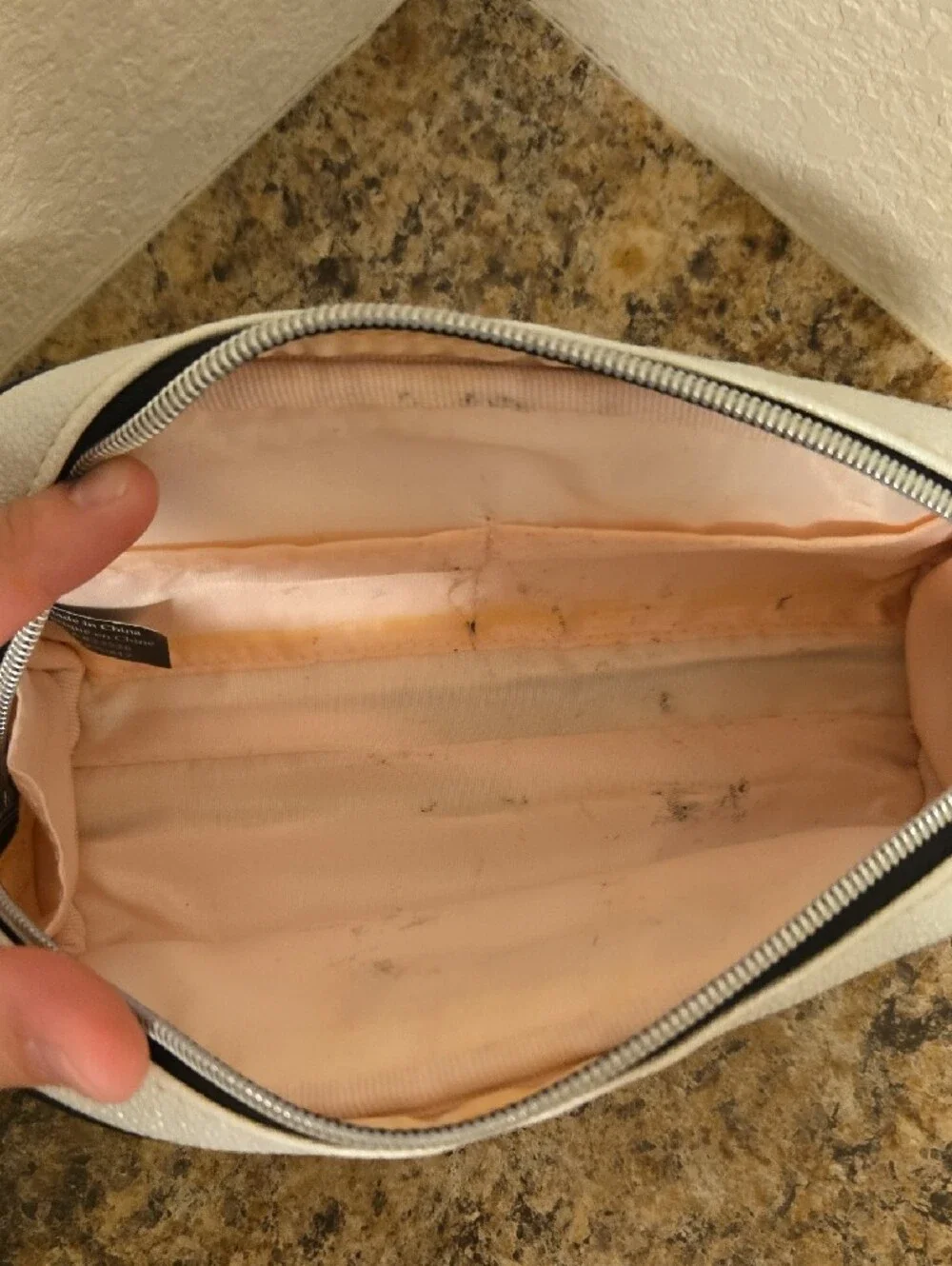 Women's Cosmetic Pouch with Bow Accent